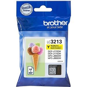 ראש דיו Brother LC3213Y צהוב מקורי