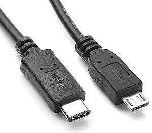 כבל USB תקע C זכר - MICRO B 2.0 זכר 1.8 מטר