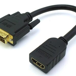 כבל מתאם DVI זכר - HDMI נקבה 0.15 מטר