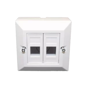 10 קופסאות לחיבורי רשת 2 כניסות Dual Ports Faceplate HP-FP-25-2