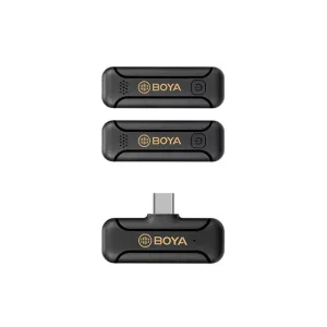 זוג מיקרופונים דש אלחוטיים אקונומי בחיבור USB-C לסמארטפון BOYA BY-WM3T2-U2