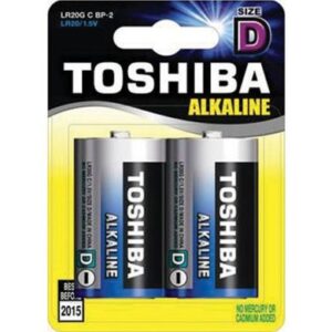 2 סוללות Toshiba Alkaline D