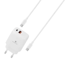 מטען קיר 25W עם כבל type-c to type-c דגם MWC25PQ מבית MIRACASE