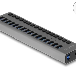 מפצל USB 3.0 5Gbps אקטיבי 16 יציאות USB-A עם מפסקים Delock