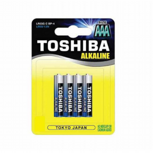 4 סוללות TOSHIBA Alkaline AAA