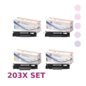 סט 4 טונרים HP 203X תואם