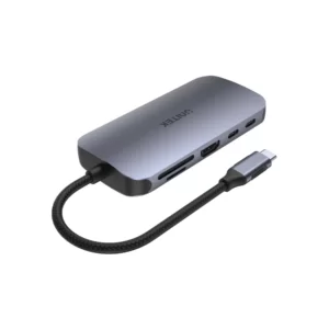 מפצל מולטיפורט 9 ב-1 רשת, תצוגה UNITEK uHUB N9+ 9-in-1 USB-C