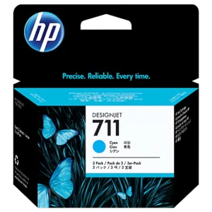 שלישיית ראשי דיו HP 711 DesignJet 3-Pack (CZ134A) כחול מקורי