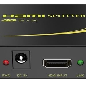 מפצל HDMI מוגבר ל-2 מסכים בו זמנית, תומך 4K@30hz + 3D