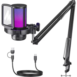 ערכת פודקאסט Maono DGM20s הכוללת מיקרופון USB