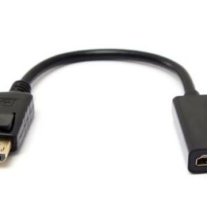 כבל מתאם קצר DISPLAYPORT זכר - HDMI נקבה, תומך אודיו ו-1080P@60HZ