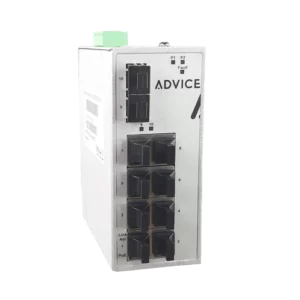 מתג תעשייתי +ADVICE UIS8P2F240 8+2 PoE