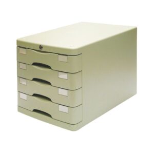 ארגז 4 מגירות A4 עם מנעול