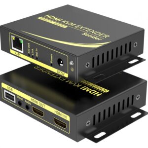 מרחיק KVM HDMI+USB+IR על CAT6 עד 60מ ב-4K@60HZ עד 100מ ב-1080P@60HZ