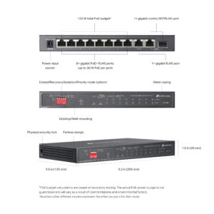 מתג שולחני +DS110GMP PoE מבית TP-Link