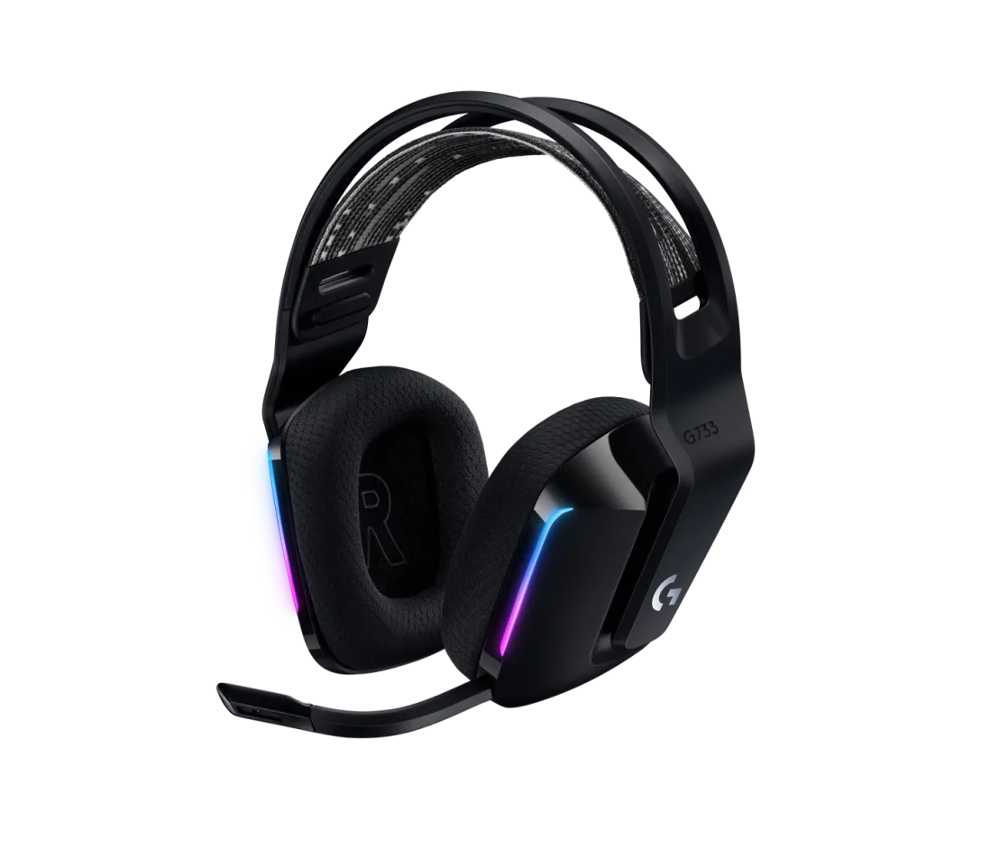 אוזניות גיימינג אלחוטיות Logitech G733 LIGHTSPEED RGB HEADSET