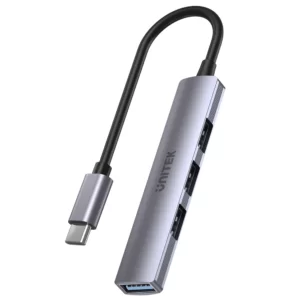 מפצל 4 פורט USB-C בחיבור UNITEK 4-in-1 USB-A