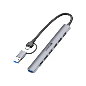 מפצל 7 פורט USB-A/C בחיבור UNITEK uHUB S7 7-in-1 USB-A