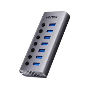 מפצל USB עם כניסות אינדיווידואליות 7 ב-1 UNITEK H1314A