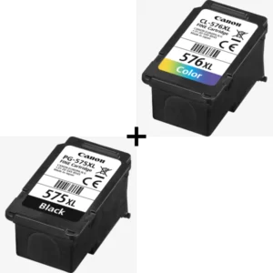 זוג ראשי דיו Canon PG-575XL CL-576XL שחור וצבעוני מקוריים