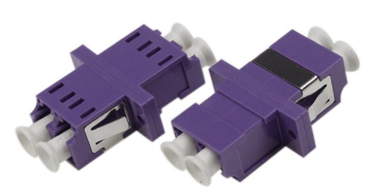 מתאם LC/UPC MM OM4 דופלקס נקבה נקבה לפאנל צבע סגול