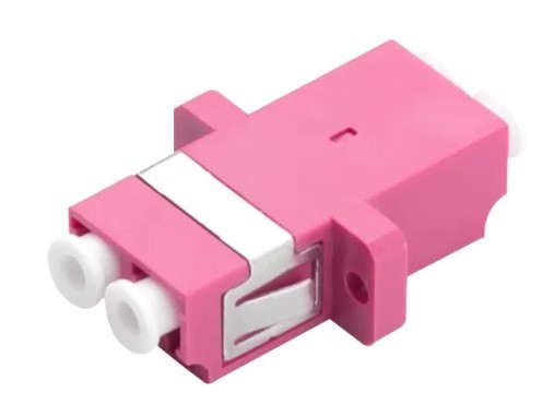 מתאם LC/UPC MM OM4 דופלקס נקבה נקבה לפאנל צבע סגול ויולט