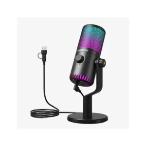 מיקרופון גיימינג שולחני עם תאורת RGB ויציאת אוזניות - Maono DM30RGB