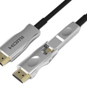 כבל AOC HDMI 2.1 מבוסס סיב אופטי עם ראש נתיק להשחלה בצד אחד באורך 5 מטר תומך 4K@144Hz/8K@60Hz 48GBPS