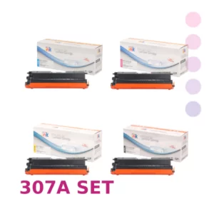 סט 4 טונרים HP 307A תואם