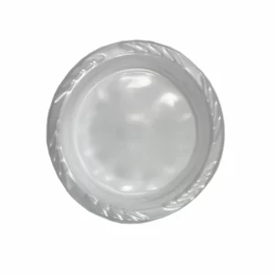 צלחת 7 פלסטיק ארוז 20 יחידות - שקוף