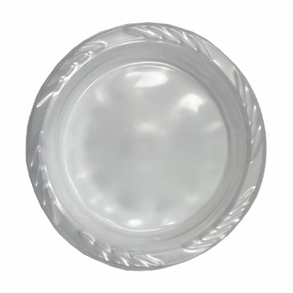 צלחת 9 פלסטיק ארוז 20 יחידות – שקוף