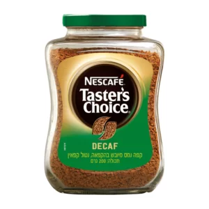קפה נמס נסקפה 200 גרם טייסטרס צ'ויס נטול קפאין