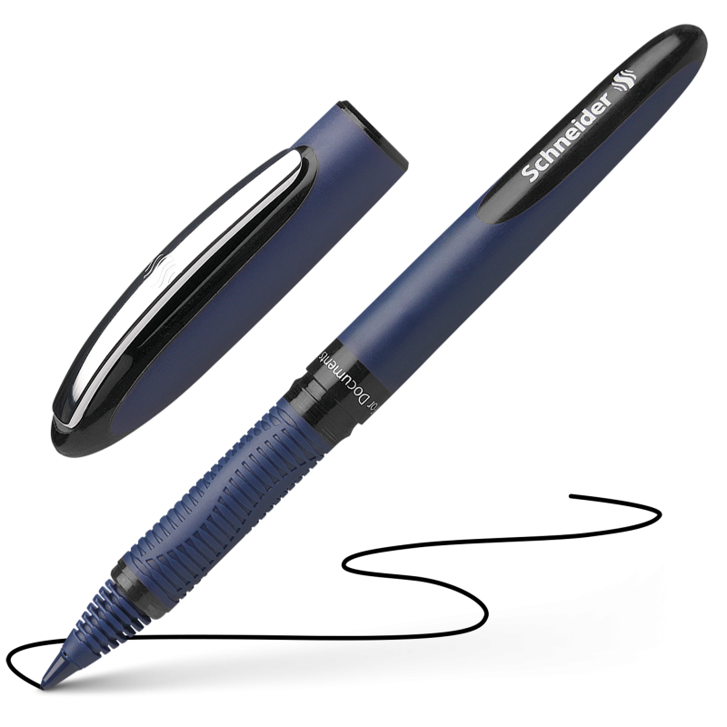 10 יחידות עטים רולר 0.6 מ"מ Schneider One Business – שחור