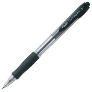12 יחידות עטים כדורי SUPER GRIP F PILOT - שחור