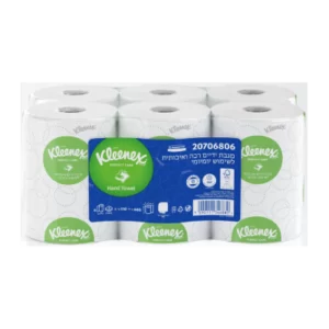 6 גלילי נייר מגבת ידיים דו שכבתי 110 מטר Kleenex Slimroll Universal