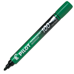 12 יחידות טושים סימון פרמננטי PILOT SCA-100 ראש עגול - ירוק