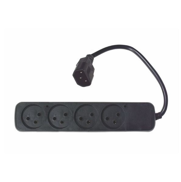 מפצל חשמל לאל פסק תקע C14 ל-4 שקעים ישראליים