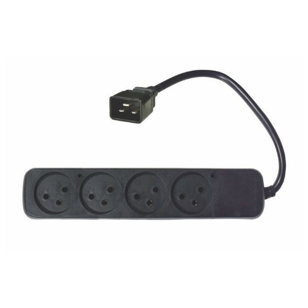 מפצל חשמל לאל פסק תקע C20 ל-4 שקעים ישראליים