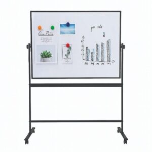 לוח מחיק מגנטי דו-צדדי נייד - 120x90 ס"מ