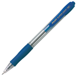 12 יחידות עטים PILOT כדורי SUPER GRIP M - כחול