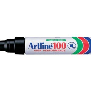12 יחידות טושים סימון פרמננט ארטליין Artline 100 ראש קטום - שחור