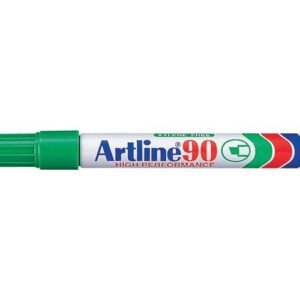 12 יחידות טושים סימון פרמננט ארטליין Artline 90 ראש קטום - ירוק