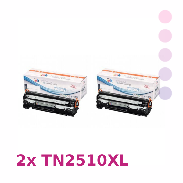 זוג טונרים Brother TN2510XL שחורים תואמים