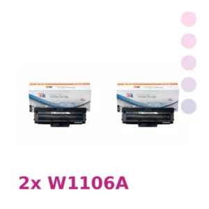 זוג טונרים HP W1106A 106A שחורים תואמים