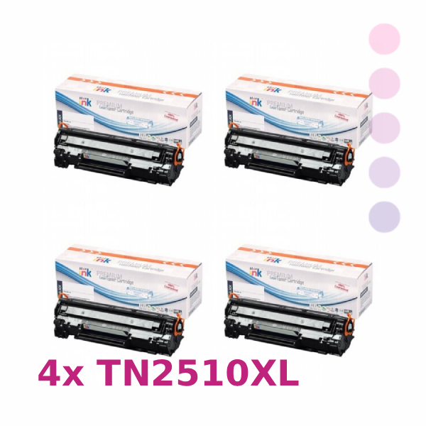 רביעיית טונרים Brother TN2510XL שחורים תואמים