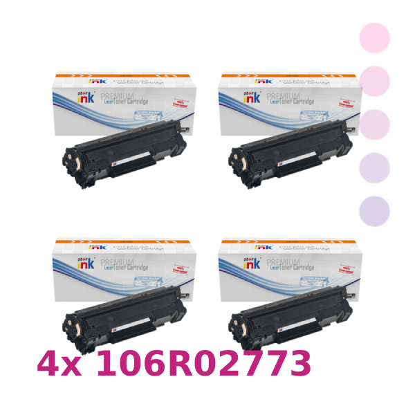 רביעיית טונרים Xerox 106R02773 שחורים תואמים