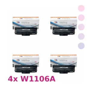רביעיית טונרים HP W1106A 106A שחורים תואמים