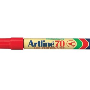 12 יחידות טושים סימון פרמננט ארטליין Artline 70 ראש עגול - אדום