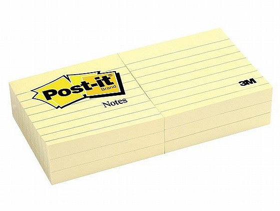 6 יחידות מזכריות צהובות דביקות גודל 76X76 מ"מ – שורות