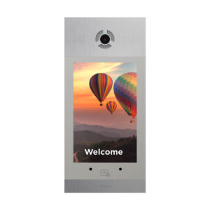 פאנל וידאו בניין IP PoE פרימיום עם מסך מגע "10 זיהוי פנים וחיפוש דיירים basIP - כסוף